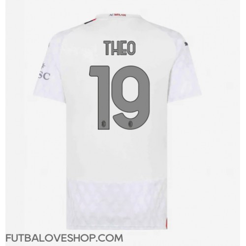 Dres AC Milan Theo Hernandez #19 Preč pre Ženy 2023-24 Krátky Rukáv